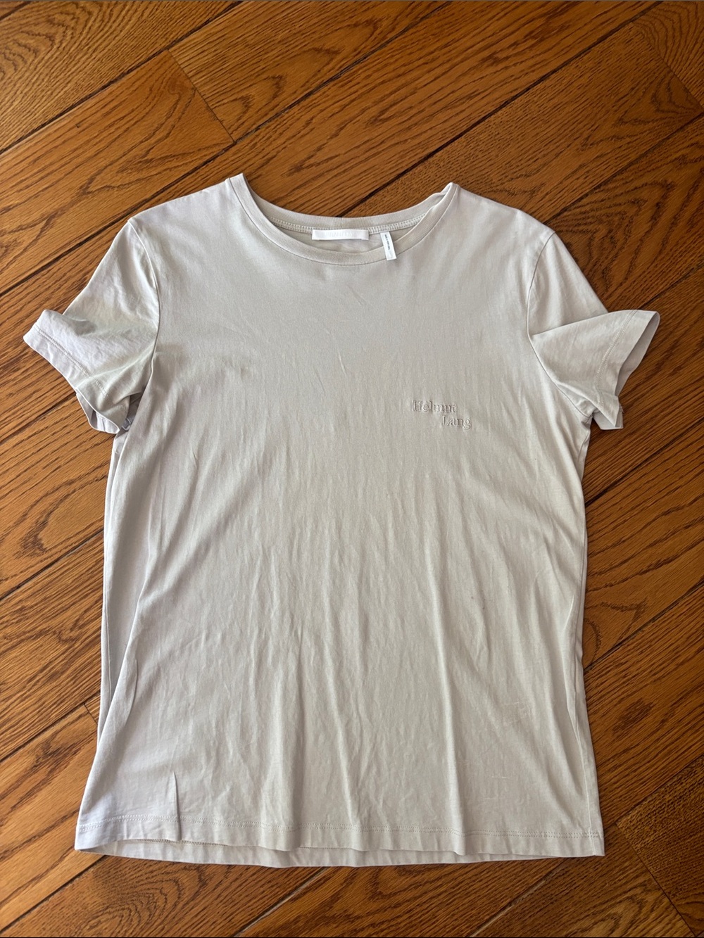Helmut Lang Light Gray Short Sleeve Crew Tee